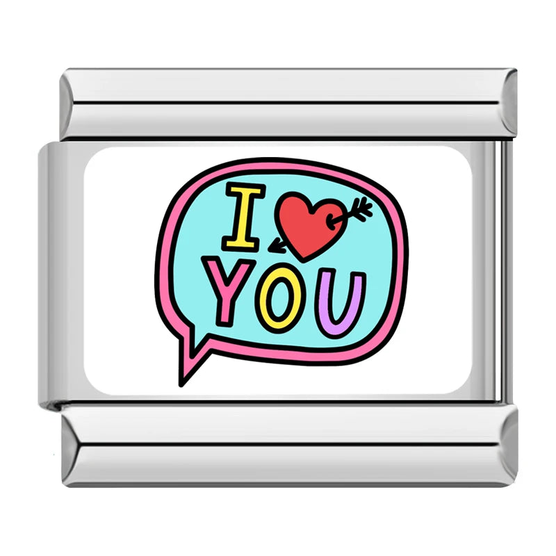 Charm Italiano Plano - Colección Mensajes Positivos (Slang, Amigas y "Good Vibes")