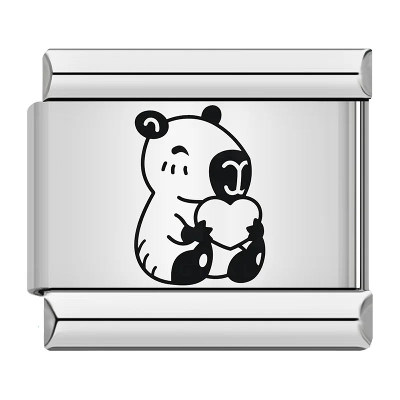 Charm Italiano Plano - Colección Animales "Sketch" (Diseño Lineal Minimalista)