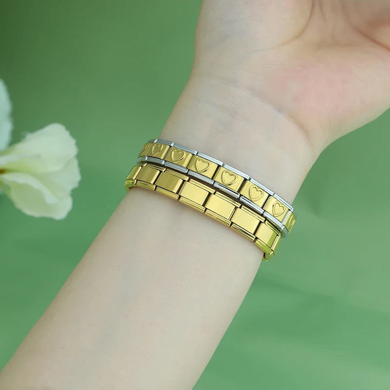 Complete Base Bracelet - Plain Link (Gold Tone)