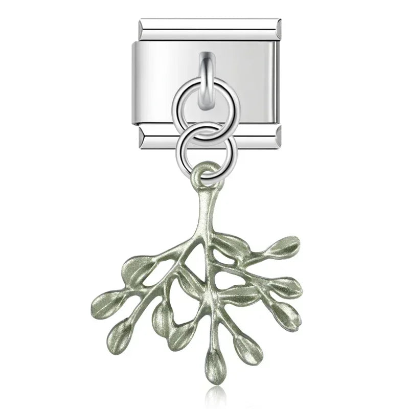 Charm Italiano Colgante - Colección Hojas Botánicas (Elegancia Natural)