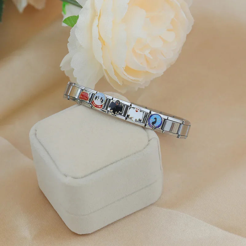 Charm Italiano Plano - Colección Magia Celestial y Holidays (Gato, Fantasma, Navidad)