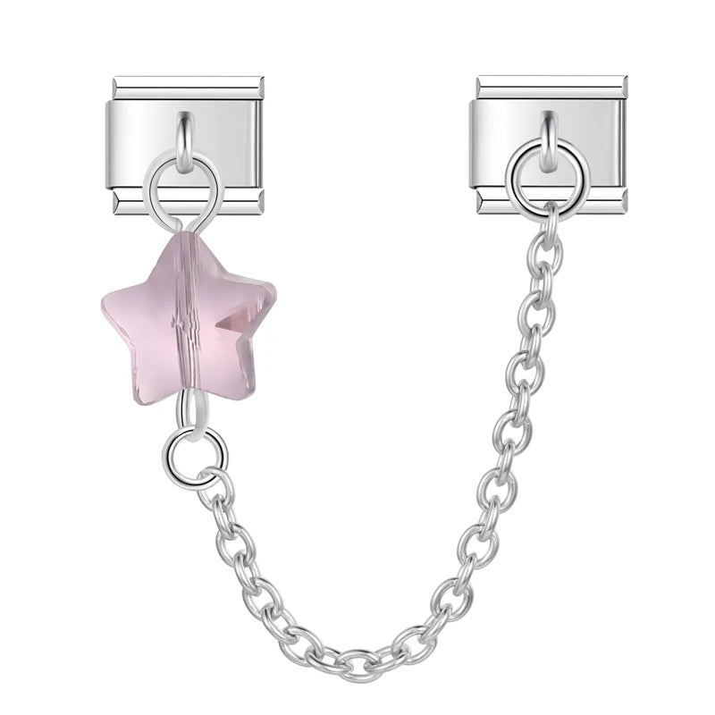 Charm Italiano Doble - Cadena con Estrella "Jelly" (Cielo y Mar)