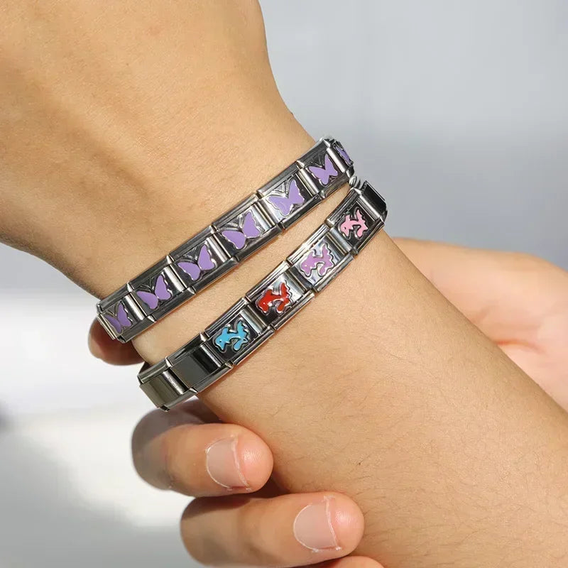 Charm Italiano Plano - Colección Símbolos y Amuletos (Cruz, Yin Yang, Moda)