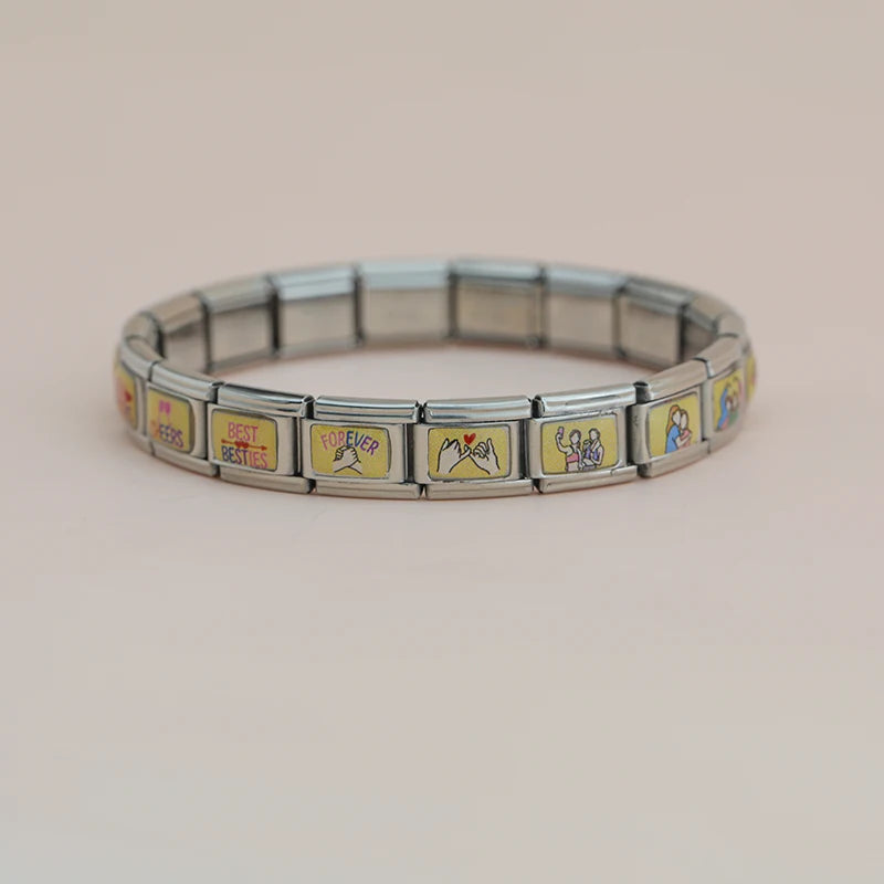 Charm Italiano Plano - Colección Hermandad y Amistad Eterna (Besties, Sisters)