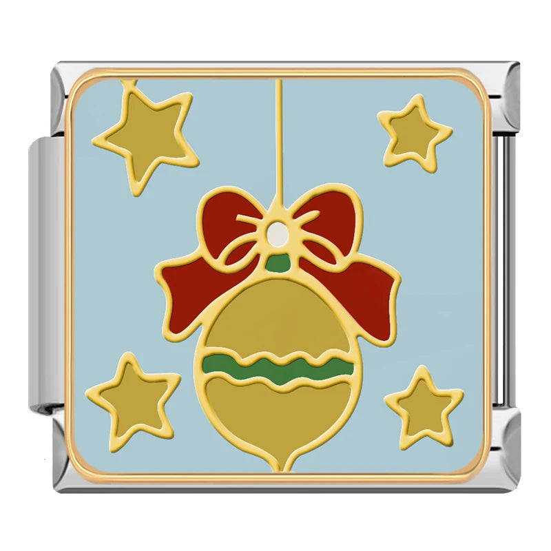 Charm Italiano Plano - Colección Navidad Clásica (Muñecos de Nieve, Papá Noel)