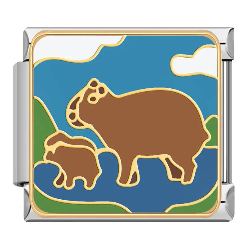 Charm Italiano Plano - Colección Viajes Exóticos (Fauna Global y Culturas)