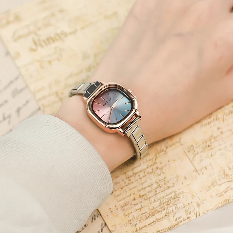 Reloj Base Modular - Esfera Iridiscente (Efecto Degradado Bicolor)