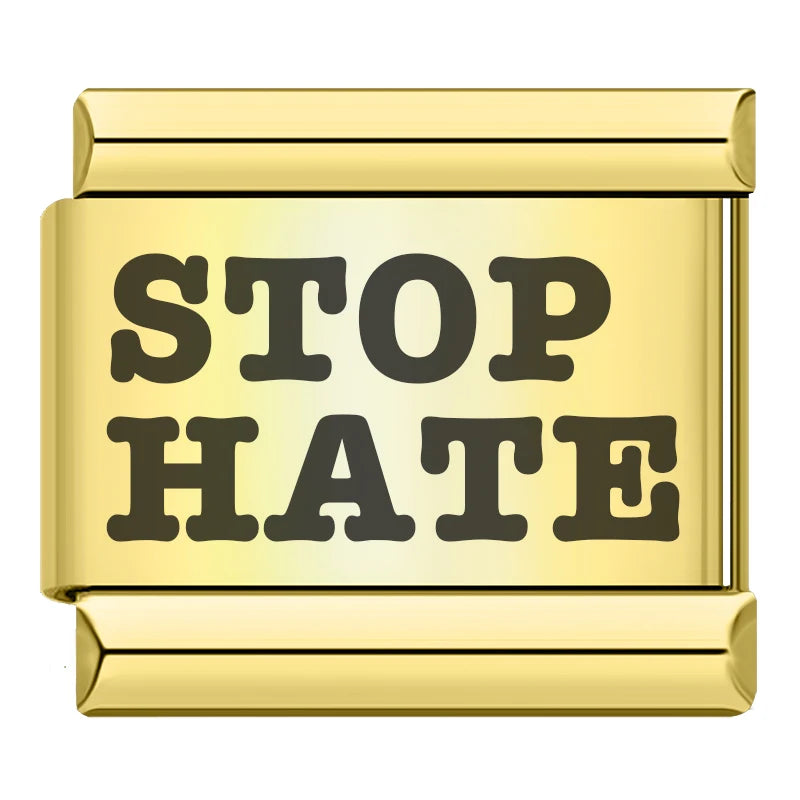 Charm Italiano Plano - Colección Mensajes Audaces (Familia, Motivación y Oro)