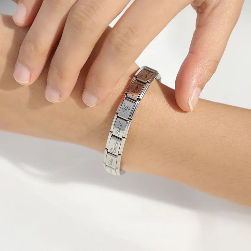 Charm Italiano Plano - Colección Lazos Familiares y Memoria (Homenaje Eterno)