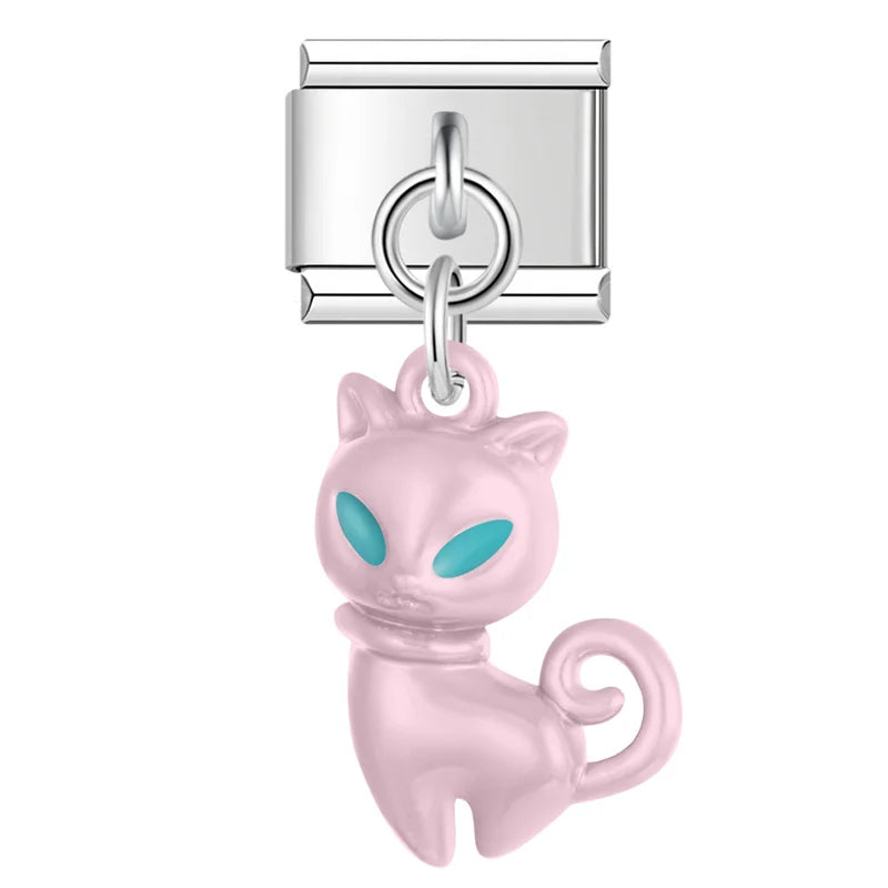 Charm Italiano Colgante - Colección Mascotas Pop (Perro Globo y Gato)