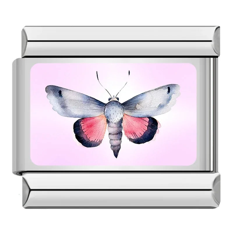 Charm Italiano Plano - Colección Mariposas del Mundo (Realistas y Coloridas)