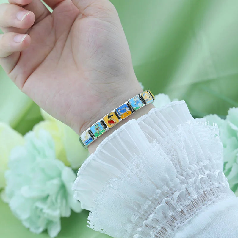 Charm Italiano Plano - Colección Deportes de Acción (Esgrima, Esquí, Ciclismo)