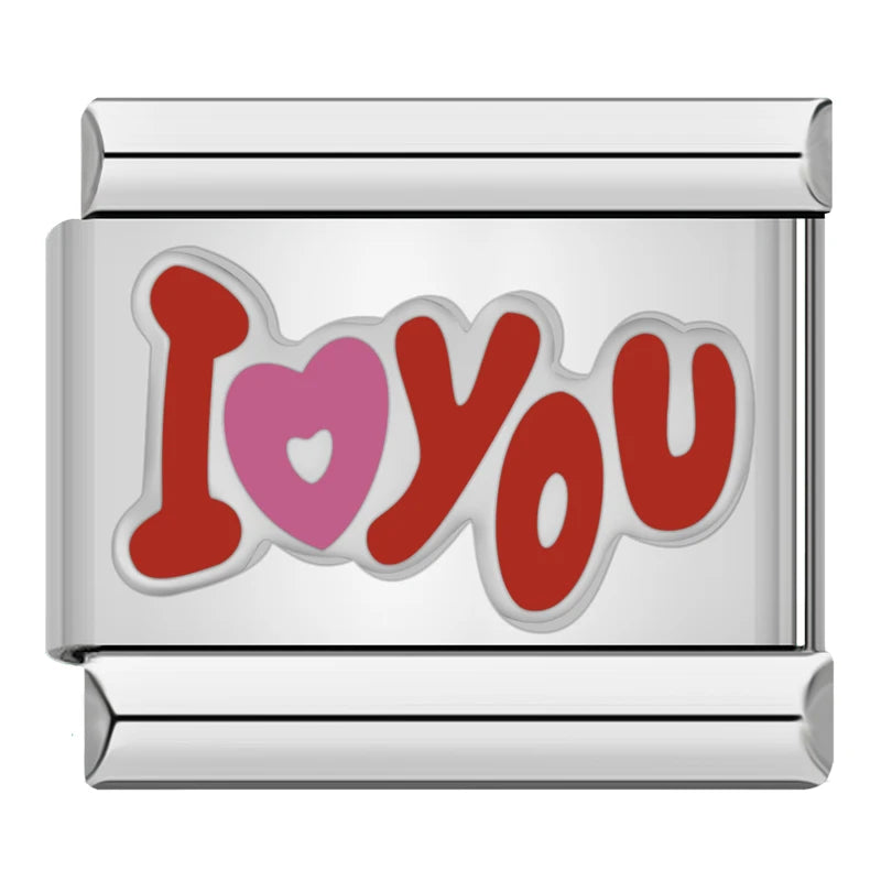 Charm Italiano Plano - Colección Amor Dulce (Globos, Corazones y Nubes)