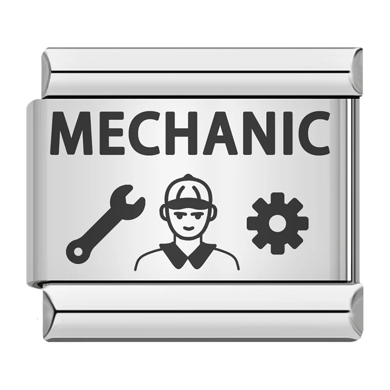 Charm Italiano Plano - Colección Orgullo Profesional 2 (Doctor, Enfermera, Músico, Ingeniero)