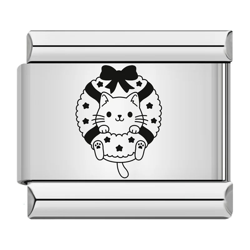 Charm Italiano Plano - Colección Animales "Sketch" (Diseño Lineal Minimalista)