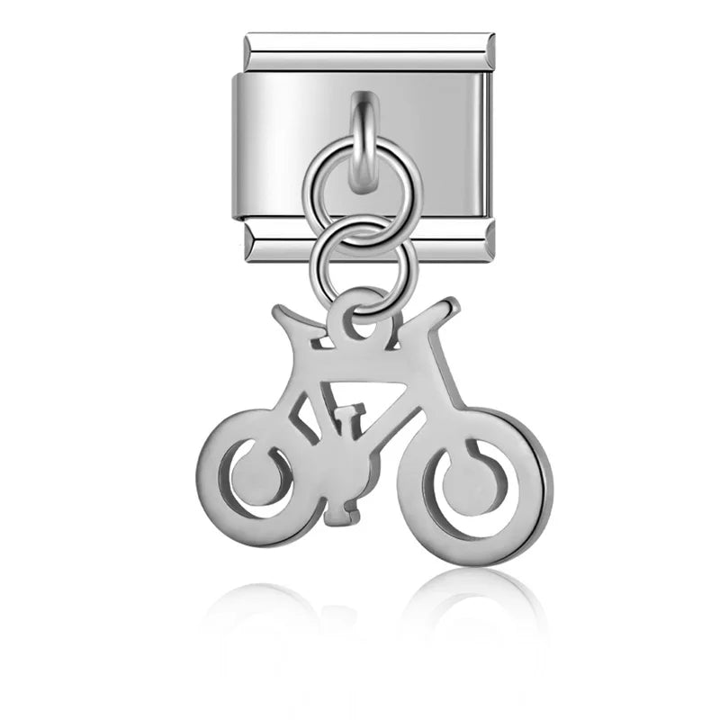 Charm Italiano Colgante - Símbolos Místicos y Celestiales (Luna, Estrella, Ala)