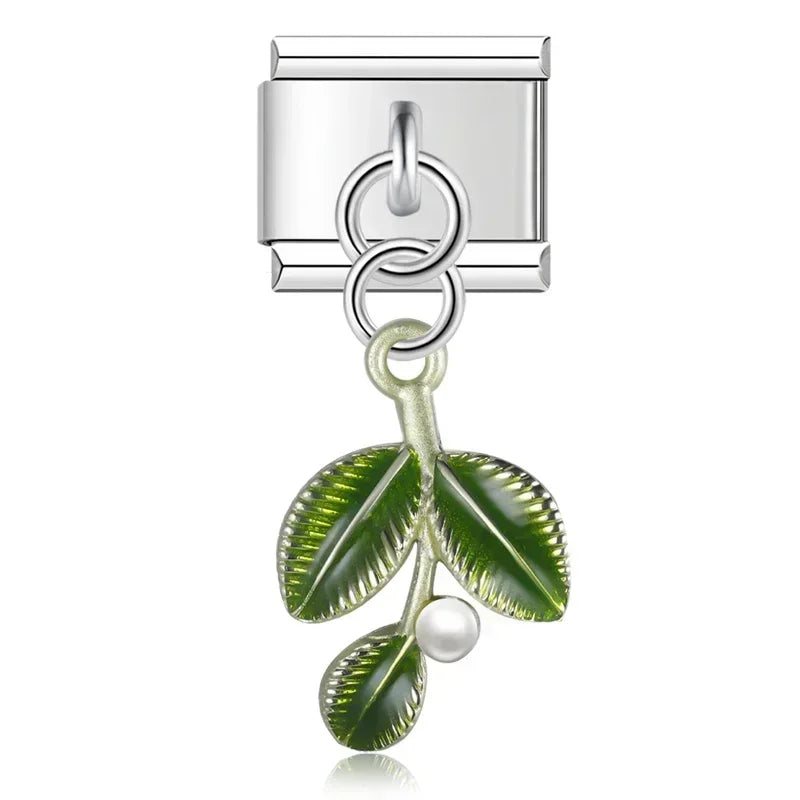 Charm Italiano Colgante - Colección Hojas Botánicas (Elegancia Natural)