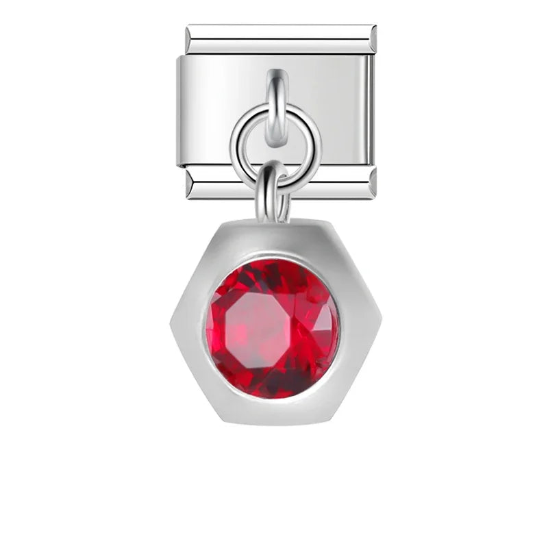 Charm Italiano Joya - Piedras de Nacimiento y Estilo Vintage (Gemstones)