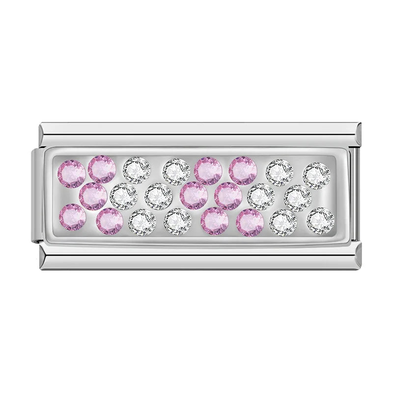 Charm Italiano Plano - Colección Familia Elegante y Brillos (Grabado Cursiva)