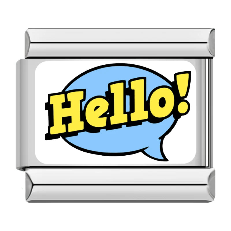 Charm Italiano Plano - Colección Mensajes Positivos (Slang, Amigas y "Good Vibes")