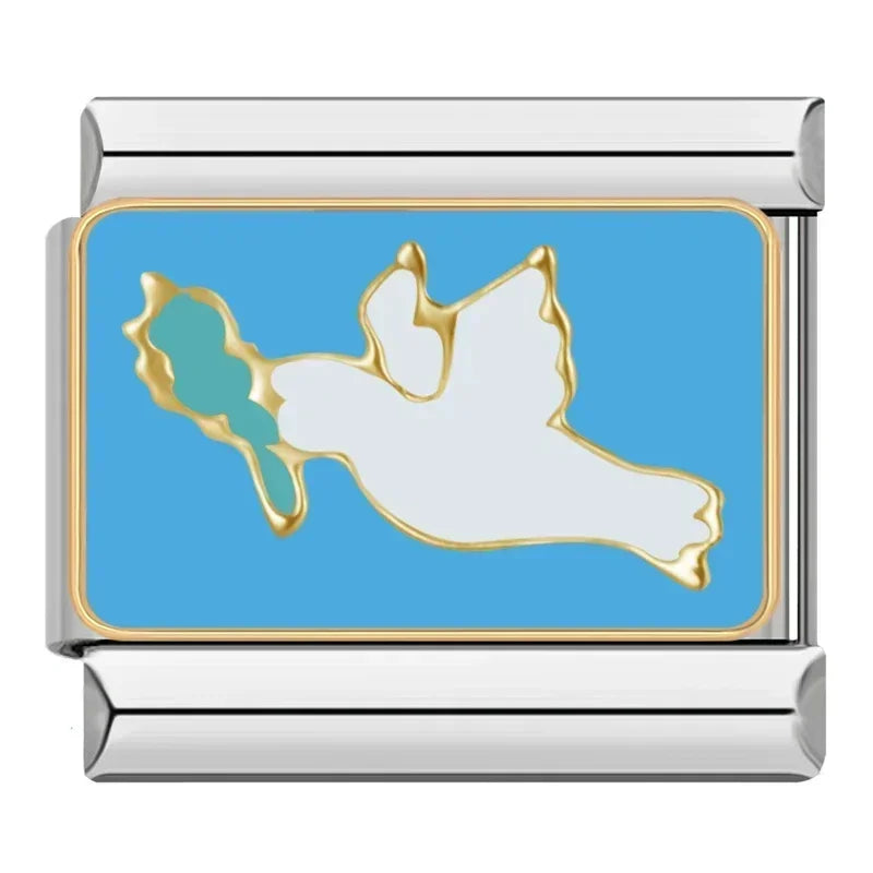 Charm Italiano Plano - Colección Serenidad Azul (Ojo Turco, Relax y Mascotas)