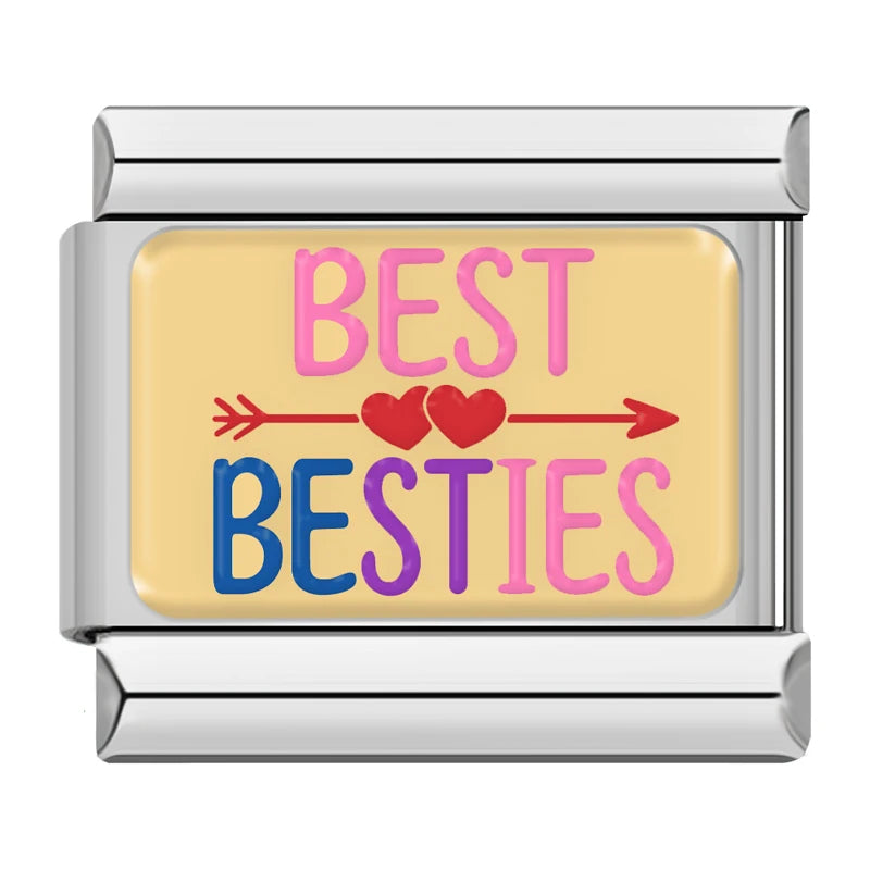 Charm Italiano Plano - Colección Hermandad y Amistad Eterna (Besties, Sisters)