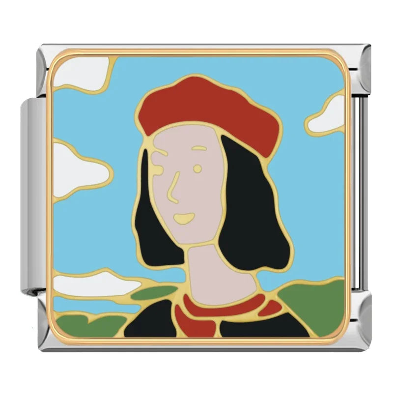 Charm Italiano Plano - Colección Grandes Maestros (Retratos de Pintura Clásica)