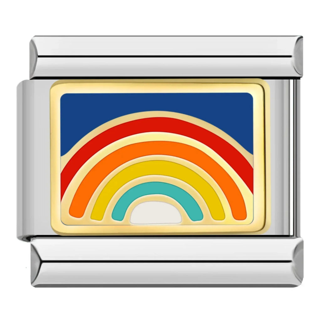 Charm Italiano Plano - Colección Amor, Familia y Naturaleza (Flores, Papá, Arcoíris)