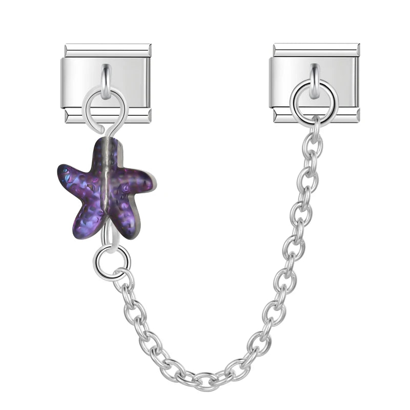Charm Italiano Doble - Cadena con Estrella "Jelly" (Cielo y Mar)