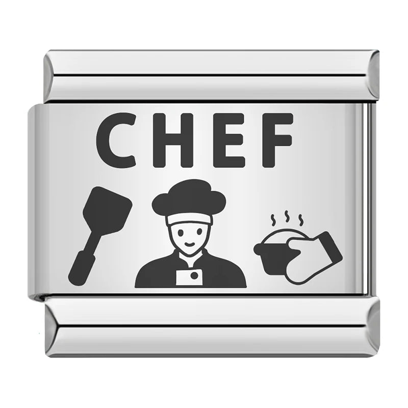 Charm Italiano Plano - Colección Orgullo Profesional (Doctor, Abogado, Profesor)