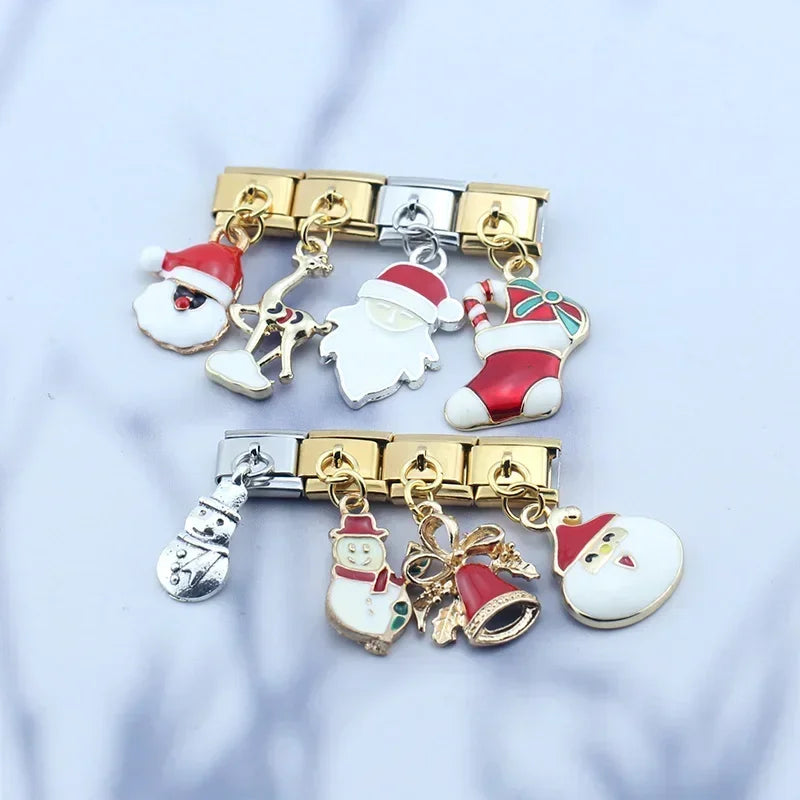 Charm Italiano Colgante - Colección Fiesta Navideña (Papá Noel, Árbol, Reno)