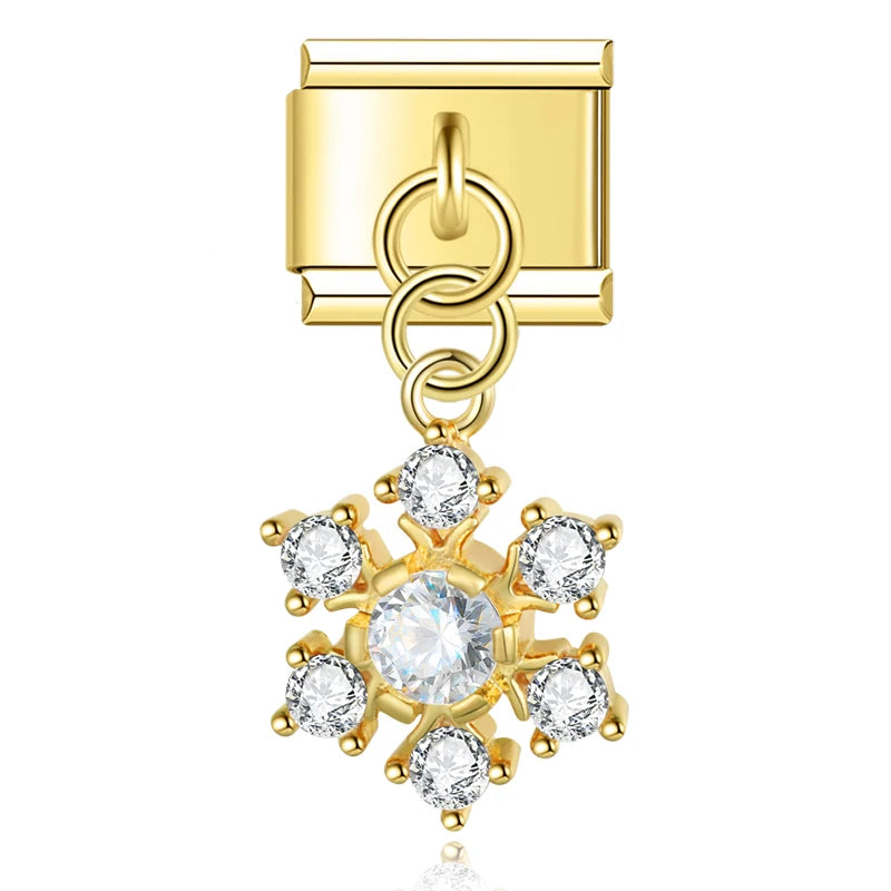 Charm Italiano Colgante - Colección Realeza y Celestial (Oro y Zirconias)