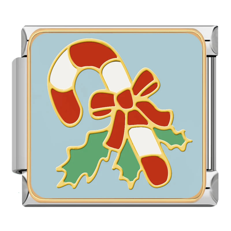 Charm Italiano Plano - Colección Navidad Clásica (Muñecos de Nieve, Papá Noel)