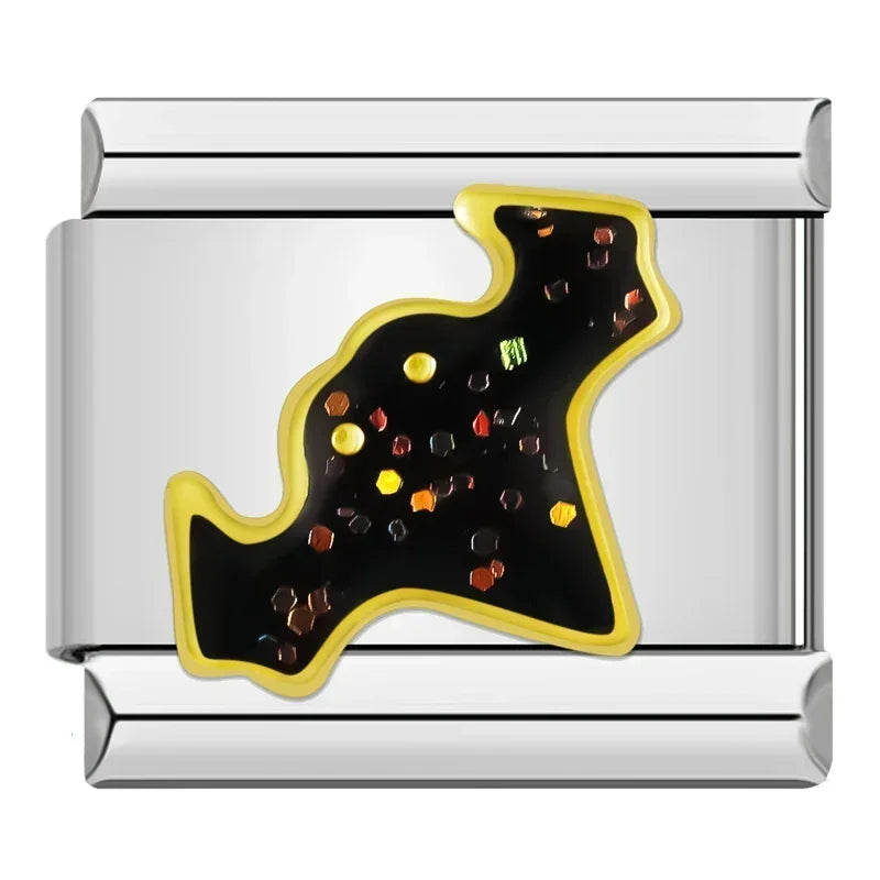 Charm Italiano Plano - Colección Halloween (Calabaza, Fantasma, Bruja)