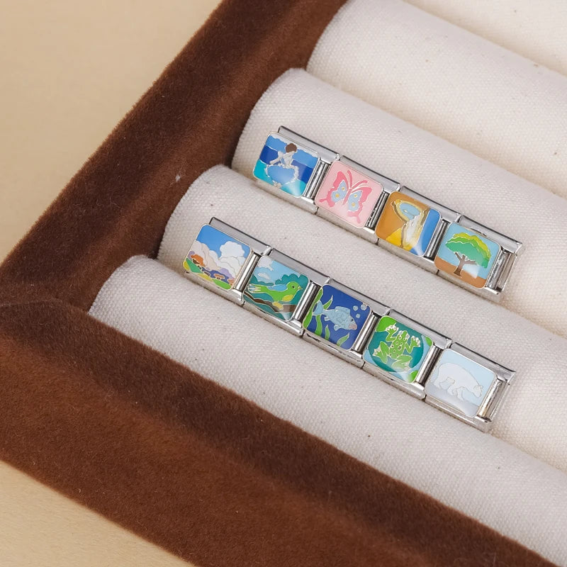 Charm Italiano Plano - Colección Arte y Cuentos (Dalí, Alicia, Naturaleza)