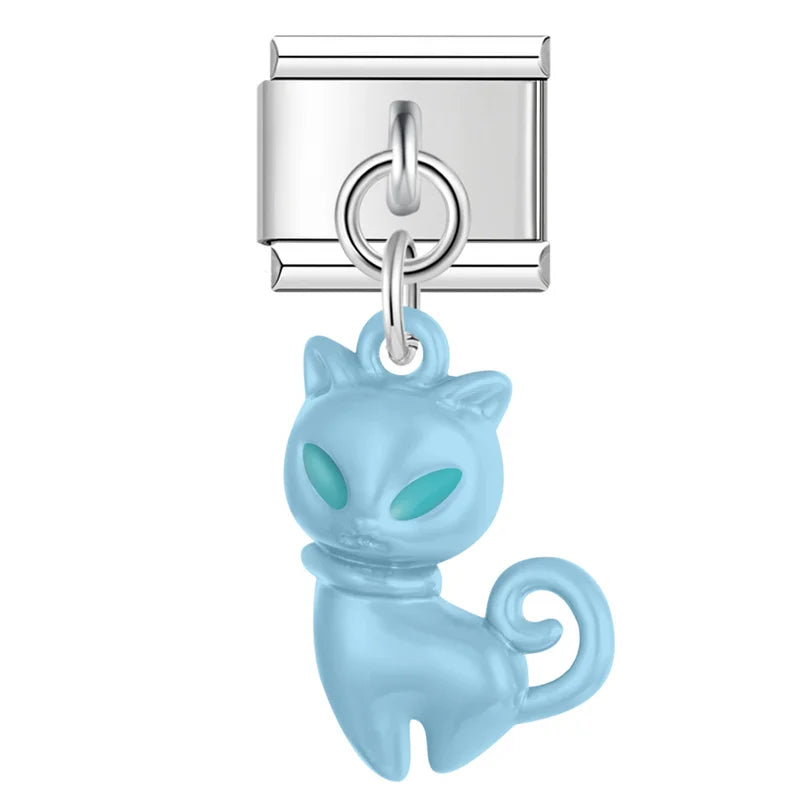 Charm Italiano Colgante - Colección Mascotas Pop (Perro Globo y Gato)