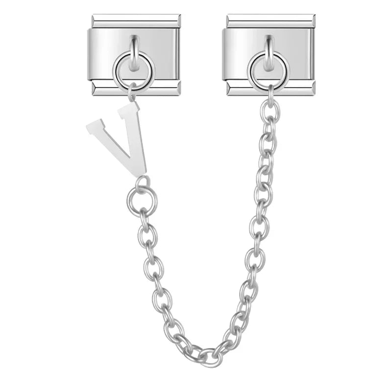 Charm Italiano Doble - Cadena con Inicial Colgante (Letras A-Z)
