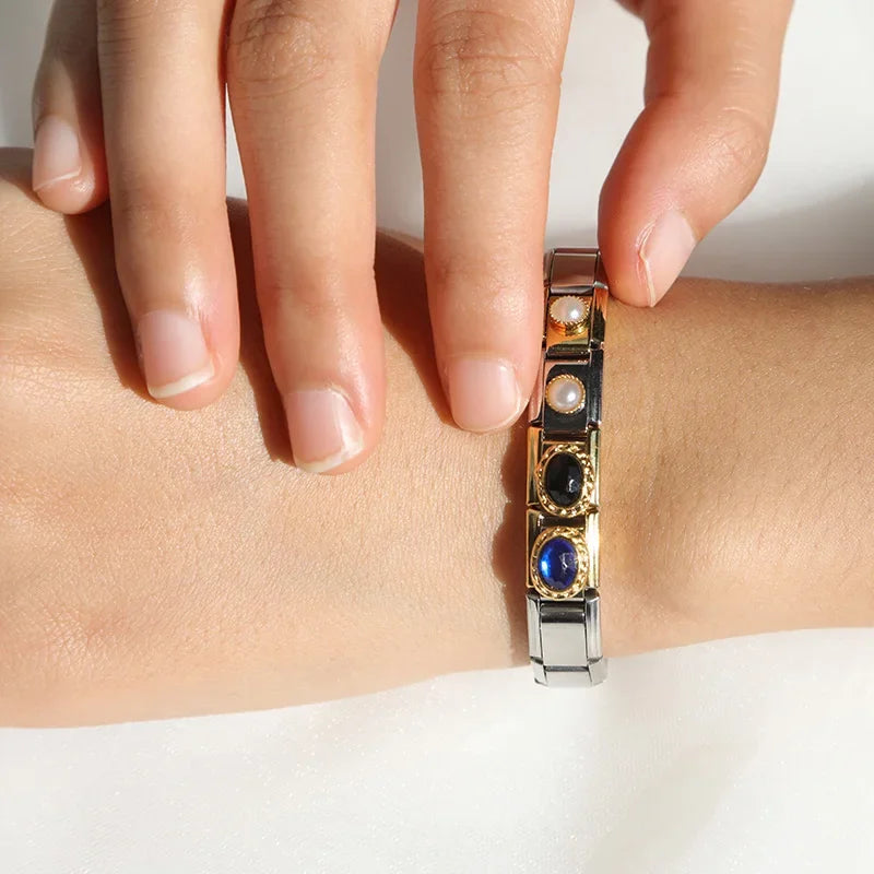 Charm Italiano Joya - Piedras de Nacimiento y Estilo Vintage (Gemstones)