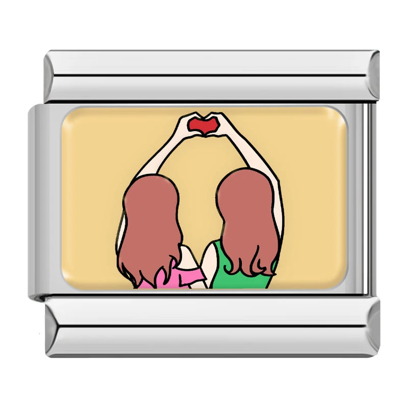 Charm Italiano Plano - Colección Hermandad y Amistad Eterna (Besties, Sisters)