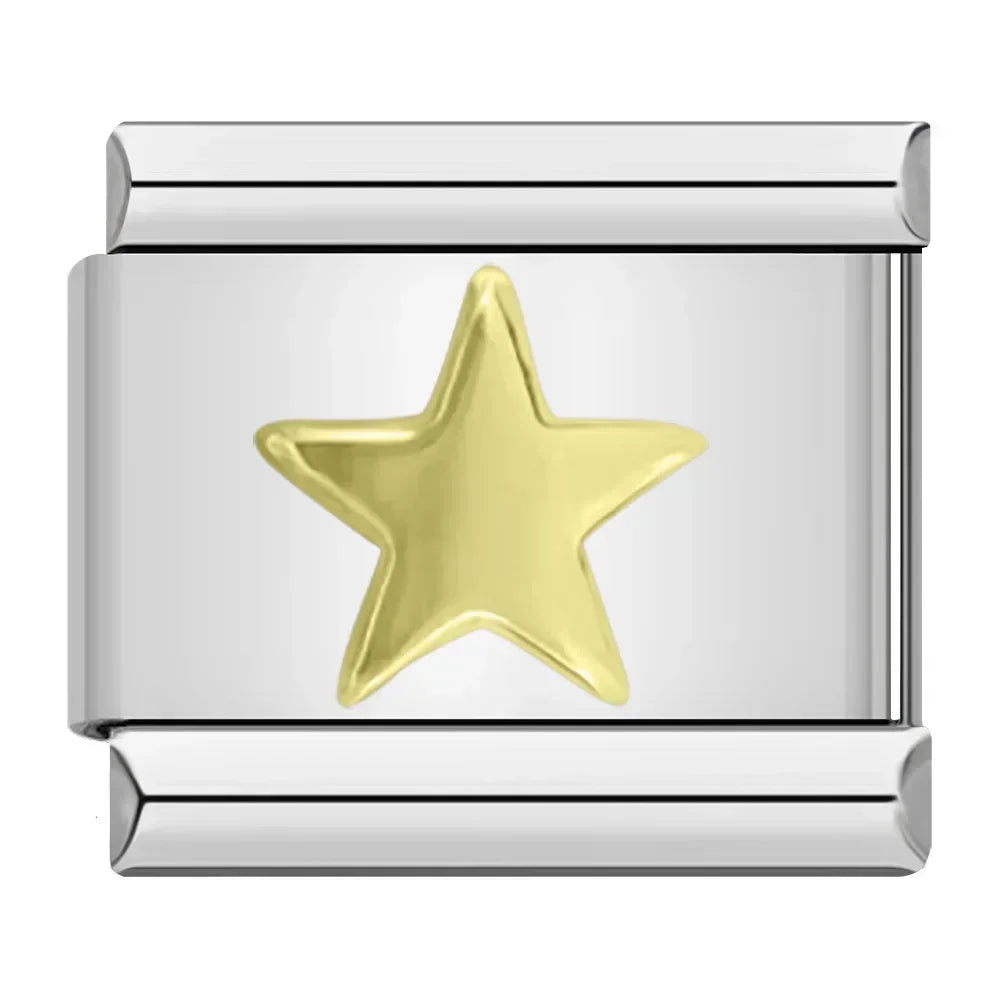 Charm Italiano Plano - Colección Símbolos y Amuletos (Cruz, Yin Yang, Moda)