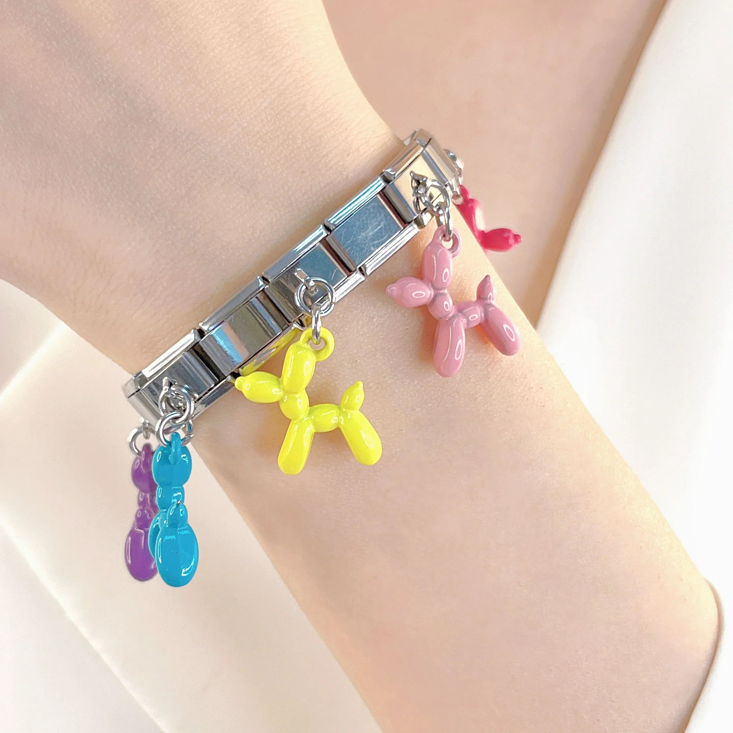 Charm Italiano Colgante - Colección Mascotas Pop (Perro Globo y Gato)