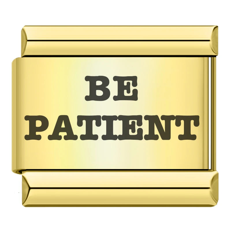 Charm Italiano Plano - Colección Mensajes Audaces (Familia, Motivación y Oro)