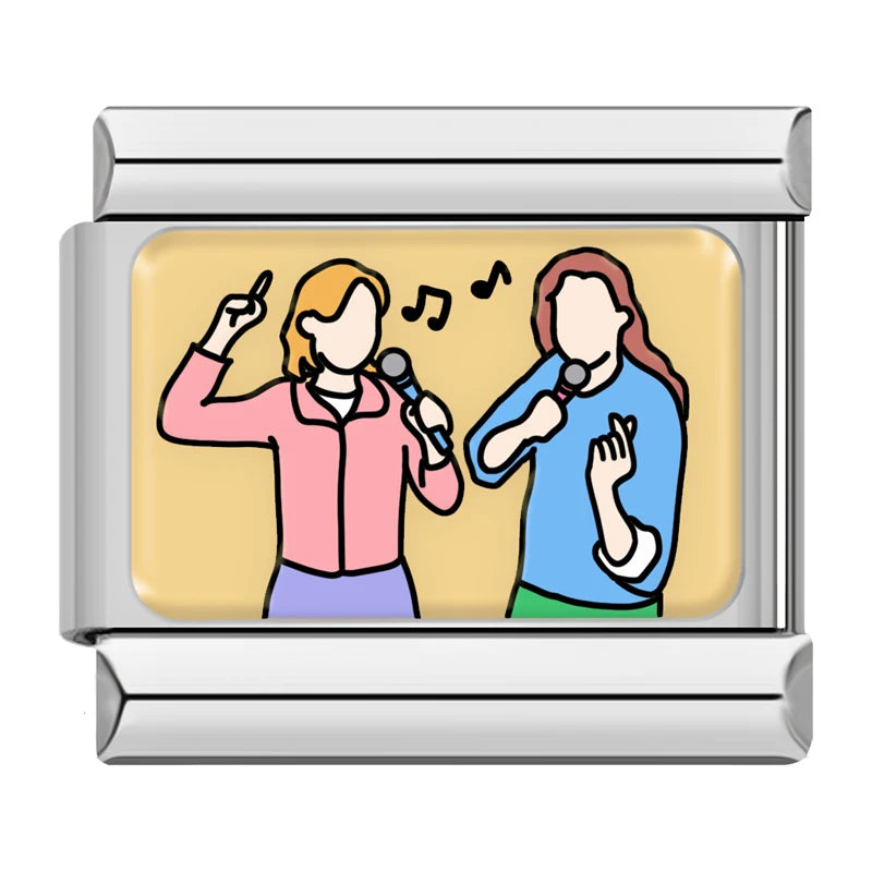 Charm Italiano Plano - Colección Hermandad y Amistad Eterna (Besties, Sisters)