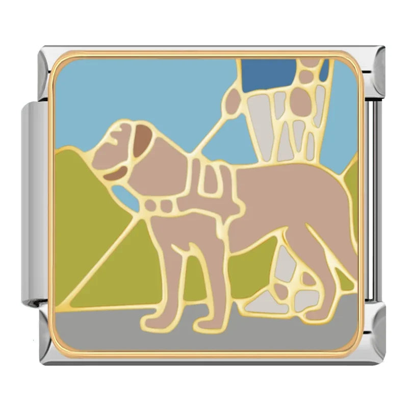 Charm Italiano Plano - Colección Momentos de Amor y Familia (Siluetas Cariñosas)