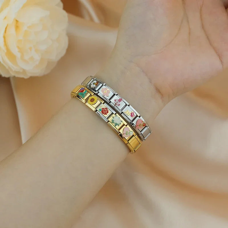 Charm Italiano Plano - Colección Jardín Botánico (Girasoles, Margaritas y Flores)