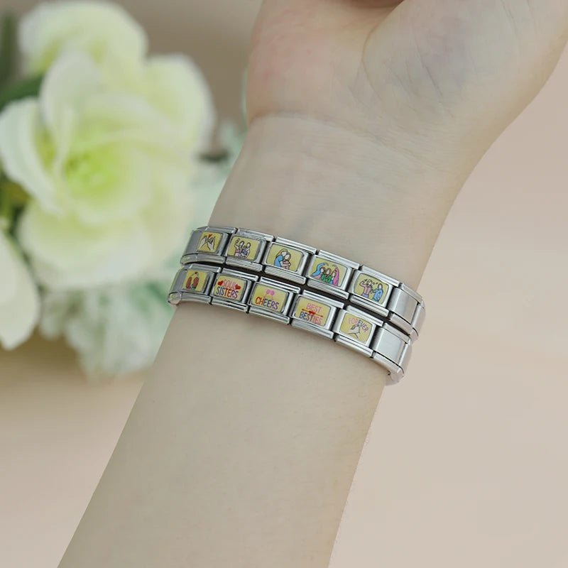 Charm Italiano Plano - Colección Hermandad y Amistad Eterna (Besties, Sisters)