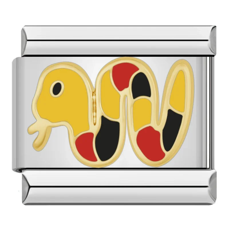 Charm Italiano Plano - Colección Pequeños Animales (Mariquita, Mariposa, Gato)