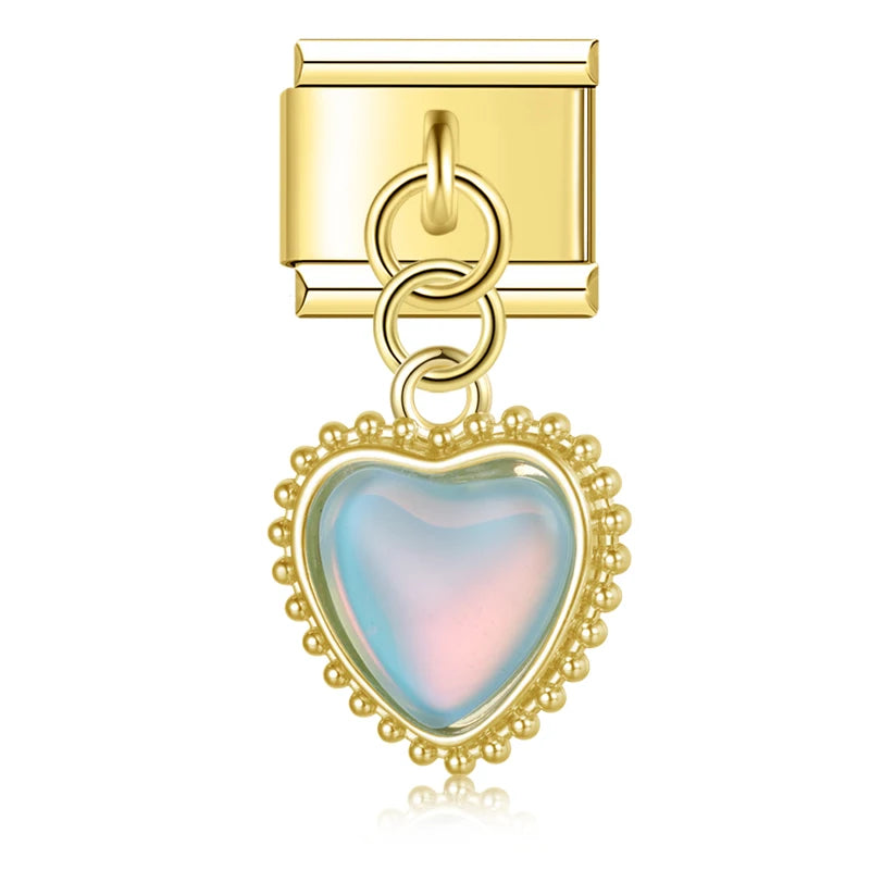 Charm Italiano Colgante - Colección Lujo Rococó (Lazos, Corazones y Perlas)