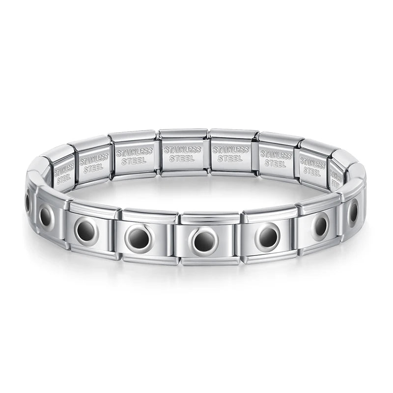 Full Base Bracelet - Continuous Heart Link (Silver Plated Steel)