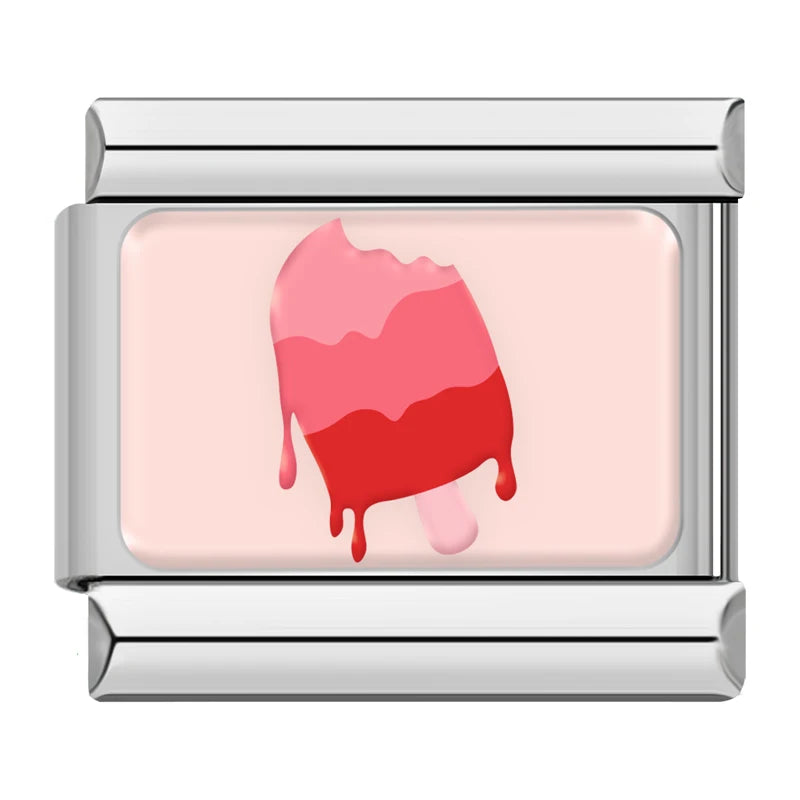 Charm Italiano Plano - Colección "Coquette" y Amor (Rojo, Rosa y Cerezas)